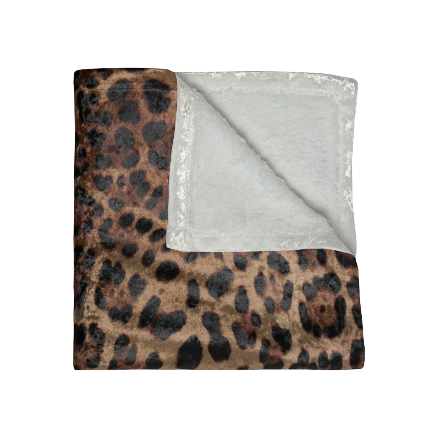 Leopard Print Cheetah Crushed Velvet Blanket