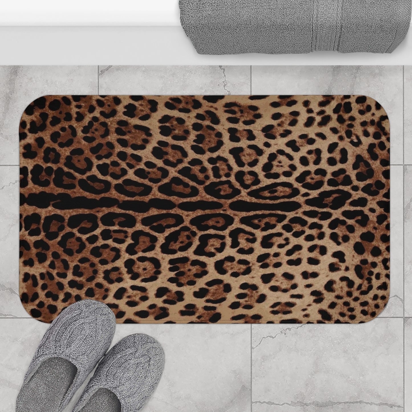 Leopard Print Bathroom Kitchen Mat