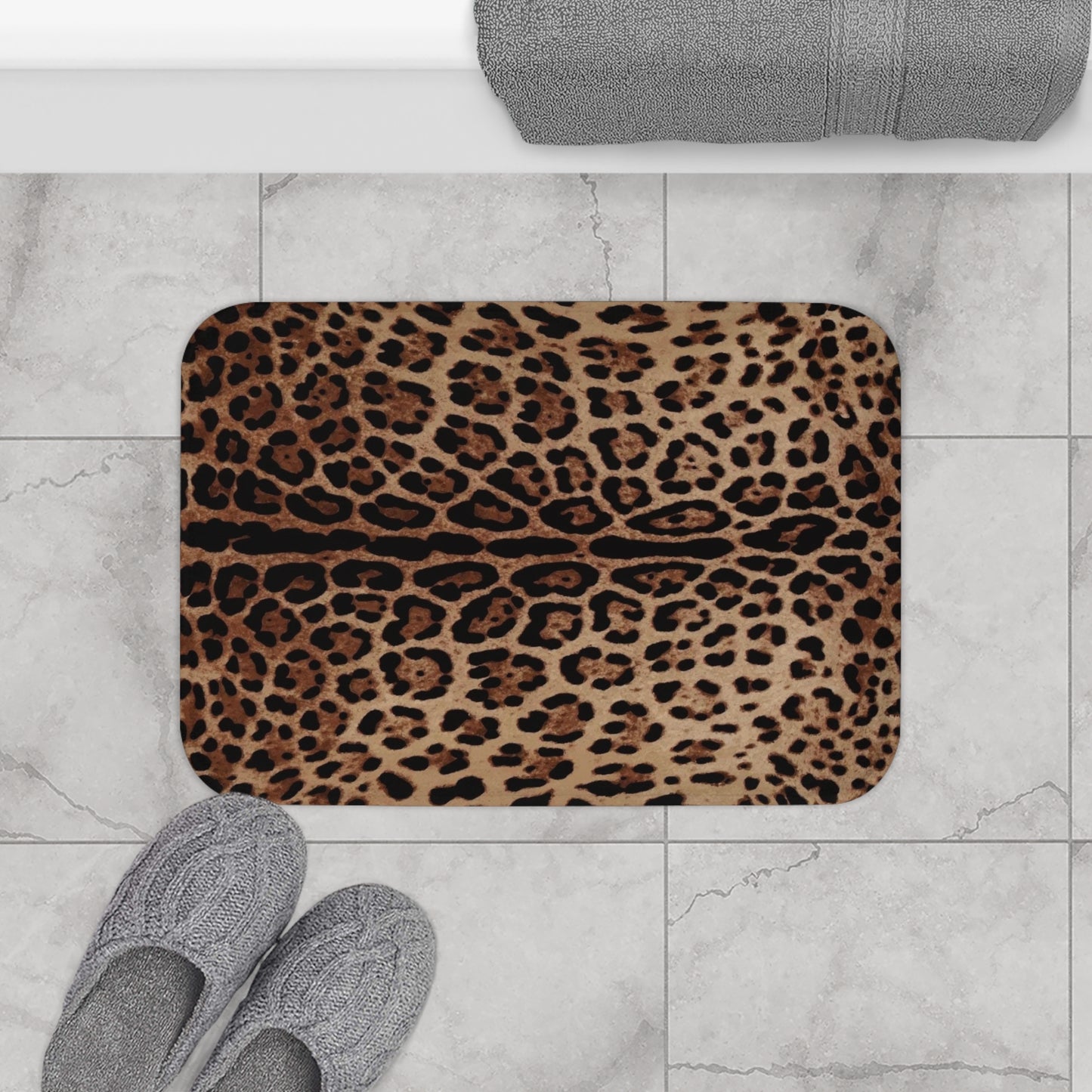 Leopard Print Bathroom Kitchen Mat