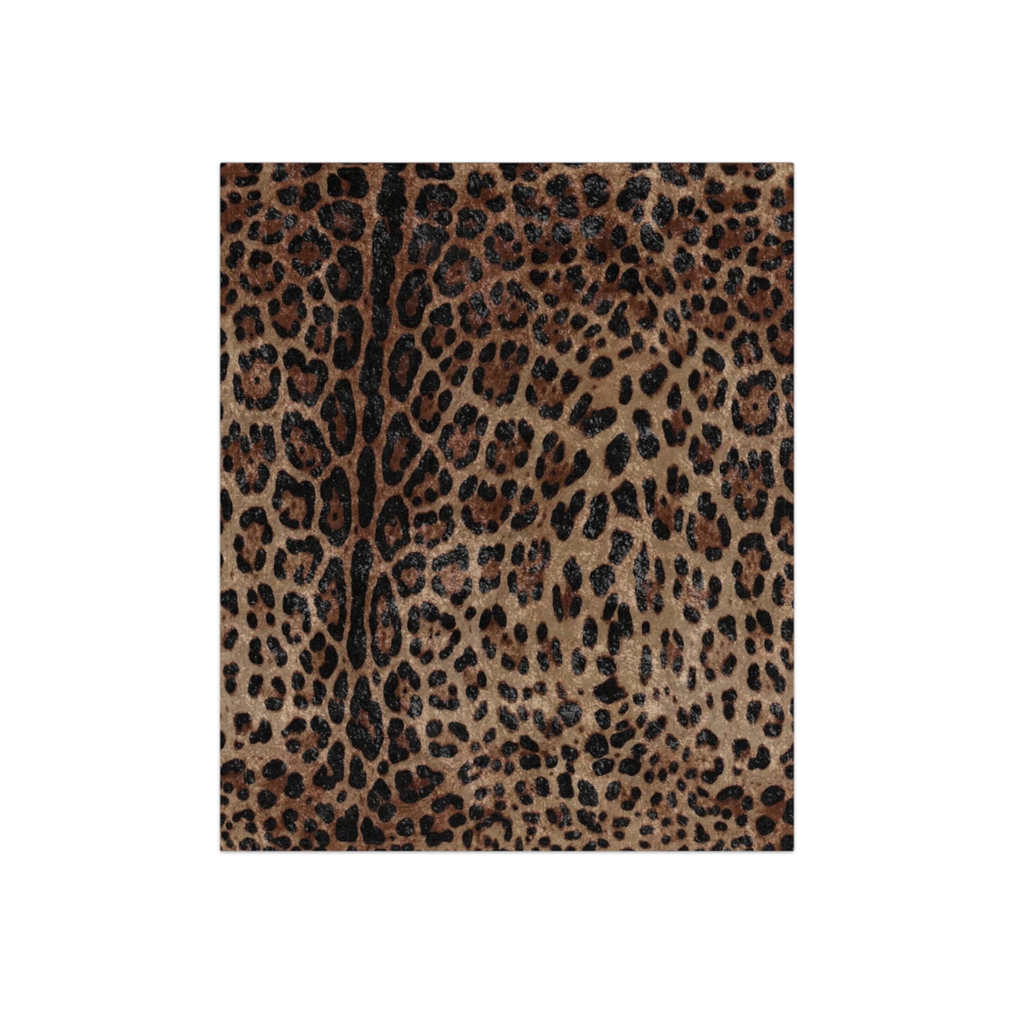 Leopard Print Cheetah Crushed Velvet Blanket
