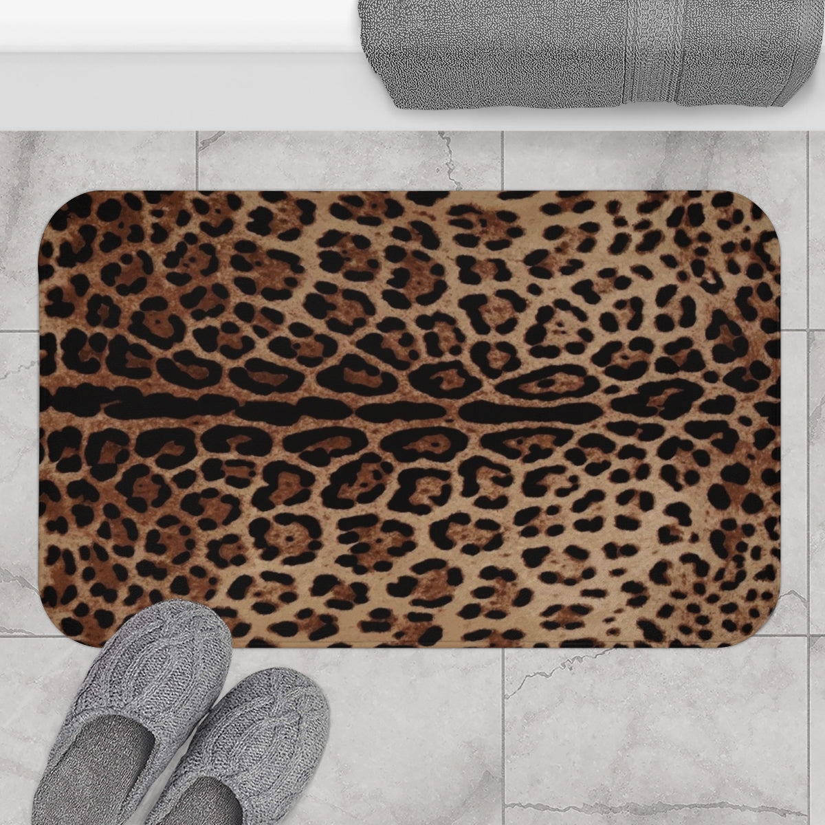 Leopard Print Bathroom Kitchen Mat