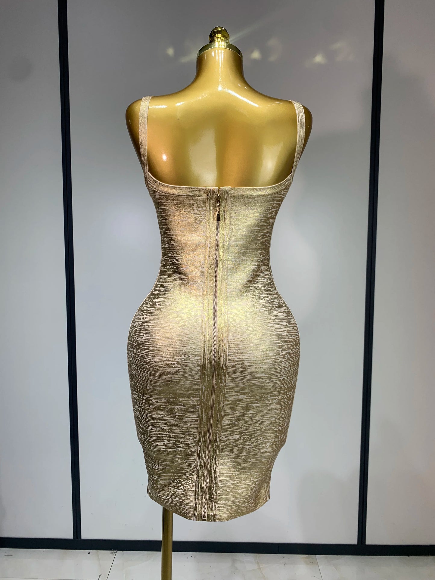 Gold Rush Mini Bandage Dress