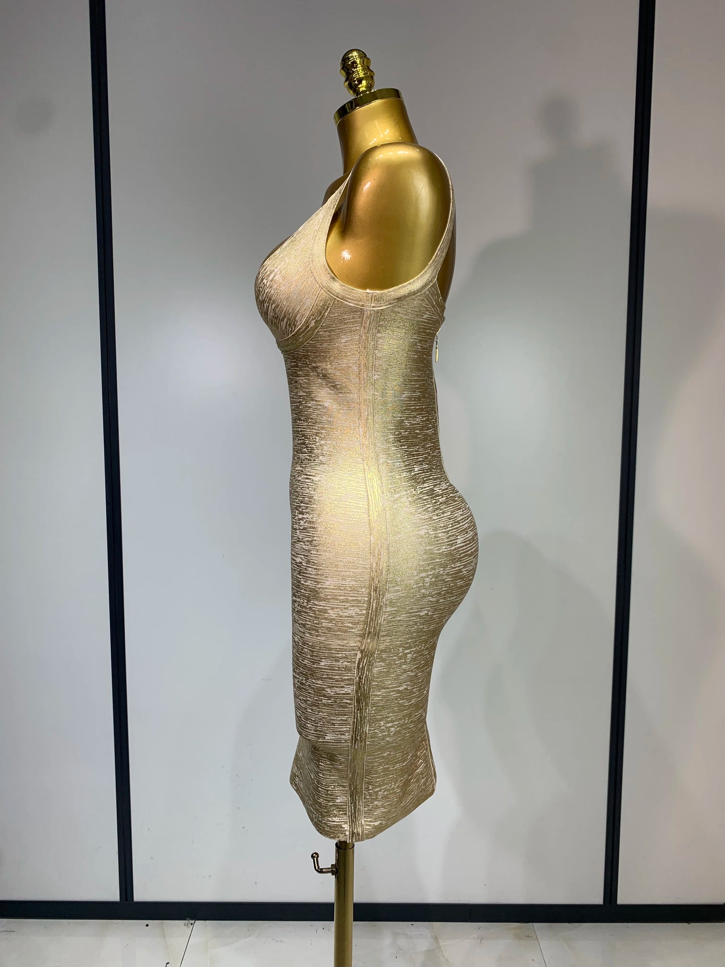 Gold Rush Mini Bandage Dress