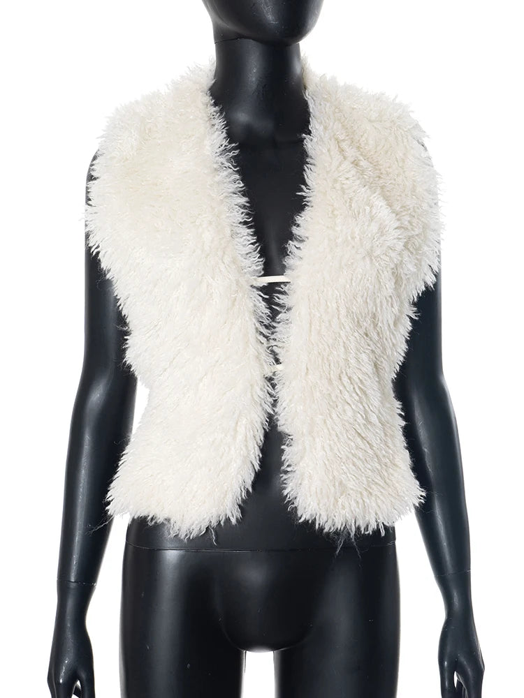 Peanut Butter Furry Halter Tank Top