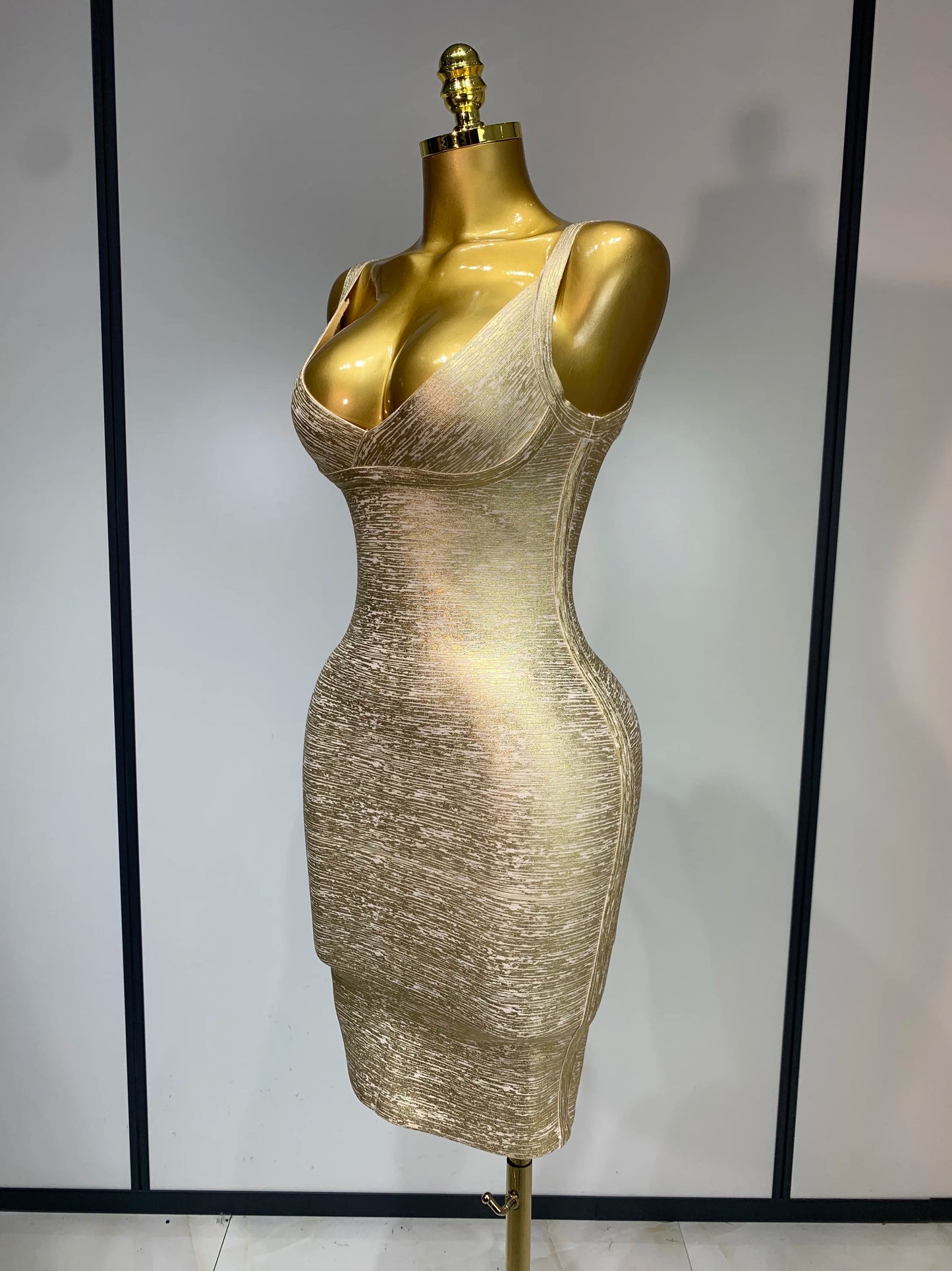 Gold Rush Mini Bandage Dress