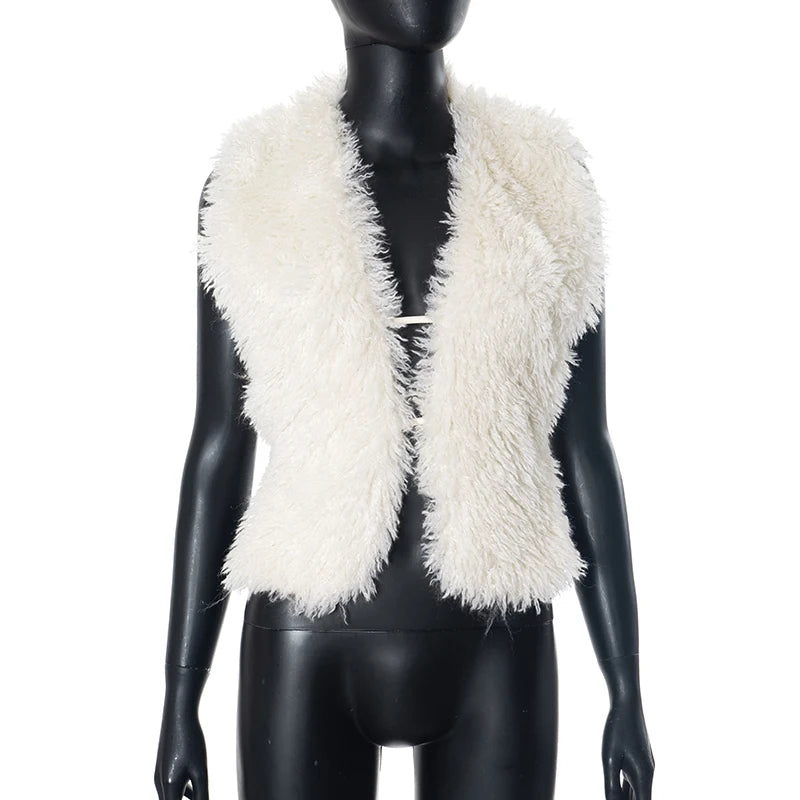 Peanut Butter Furry Halter Tank Top