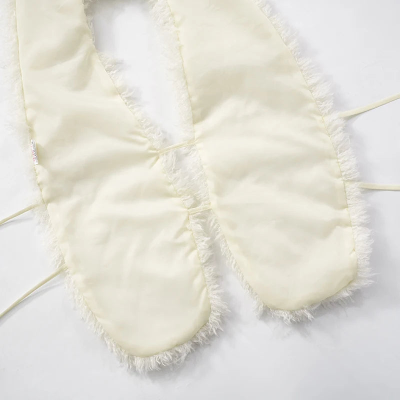 Peanut Butter Furry Halter Tank Top